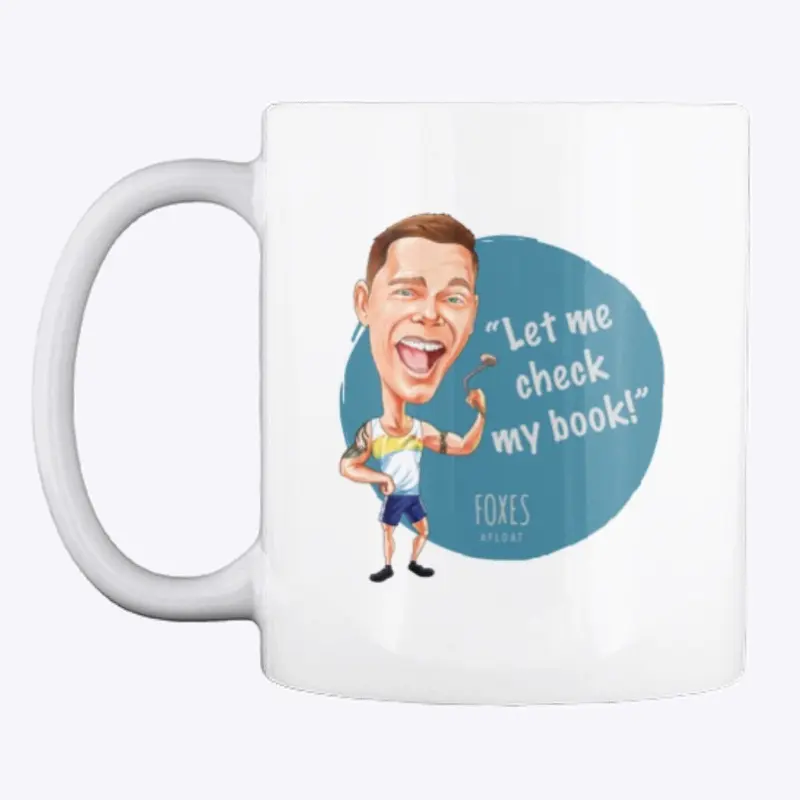 'Let Me Check My Book' and  Logo Mug